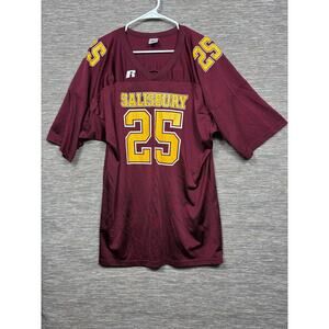 Salisbury Jersey Mens XL Maroon NCAA Football Russell Athletic #25 Mesh